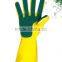 latex gloves with scouring pad cleaning gloves