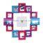 Morden Type Multi Photo Frame Clock Quartz Wall Clock For Home Decoration