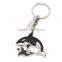 Wholesale custom printed promotional souvenirs dolphin shaped acrylic keychain /keyring/key holder