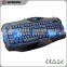 2015 best selling private mold 3 colors breath led light backlit gaming keyboard from keyboard manufacturer