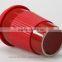 12oz Red Color Glazed Logo Decal Personalized Ceramic Stoneware Travel Coffee Mugs With Silicone Lids And Sleeve Sets