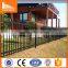 Black powder coated high security backyard metal galvanized steel picket fence