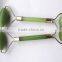 natural jade roller face massager with Natural jade with silver connector no gold connector