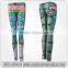 2017Hot style customized sublimated printing high waisted yoga leggings