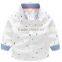 Boys formal shirts with small star print 100% cotton long sleeve top design for baby boys