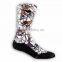 white blank polyester socks with black bottom for sublimation