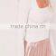 MGOO Plain White Women Silm Fit Knitwear Long Sleeve Sweater Square Neck Ribbed Jumper Private Brand