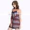 New Arrivals Sexy women Backless halter strappy Printed Romper Jumpsuit short