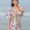 Women Cover up Cool Floral Pattern Summer Beach Dress Swimwear Smock Top SV002465