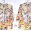 New fashion elegant print & embroidery chiffon ladies' blouse