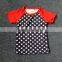Wholesale short sleeves customize kids raglan t shirt boys icing ruffle raglan