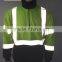 Fleece two tone high visibility safety sweatshirt with reflective tape and half zipper meet EN ISO 20471