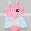 New Fashion Girl Beachwear With Pink Owl Skirted One-Piece Girl Swimwear Child Clothes G-NP-S905-387
