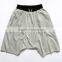 100% cotton raw hem casual loose harem shorts pants