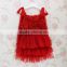 children's pink ruffle lace dresses with ribbon bandage girls boutique lace dress for party