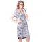 Casual fashion short sleeve modern dress