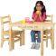 Wooden preschool furniture children art study wooden table and chair