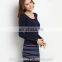 new fashion o neck long sleeve bodycon women slim sweater dresses