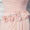 Mermaid Bridesmaid Dresses Handmade Flowers Gorgeous Long Pink Brides Maid Dress Free Shipping Cheap Under 100