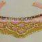 High quality Organza gold coin belly dance hip scarf with gradient color Y-2053#