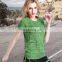 Summer girl breathable quick-drying colorful sport T-shirt short sleeves training & jogging wear