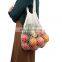 Eco-Friendly Reusable Organic Cotton Shopping Bags Custom Net Tote Bag Fruit Vegetable Grocery Net Mesh Bag