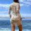 Women Sexy Deep V Neck Lace Crochet Loose Beach Dress Covers One Piece Beachwears Boho Hollow Out Knitting Beach Tunic