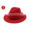 12colors Cheap Wholesale Braid Shape Leather Decor Cotton Felt Fedora Hat Jazz Hat