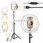 wholesale 10 inch 26cm Live photography beauty led Selfie Ring Light With Tripod Stand 160 210cm