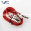 Nickel Plated Connector 2R to 2R RCA Cable OD 3.8mm With Spring Protect