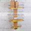 Multifunctional Bamboo Wall Mounted Organizer Rack Bathroom Shower Shelf for Soap Bathball
