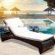 leisure hotel bed swimming pool beach lunch break lounge chair outdoor villa balcony wicker rattan outdoor furniture