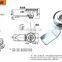 MS705B Silvery  Chrome Coated ZDC Industrial Cabinet Barrel Cam Locks
