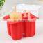 Amazing Food Grade Brazil Reusable Custom Red 10 Cavity Silicone Popsicle Ice Cream Mold
