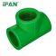 IFAN High Quality Green Colour Plumbing Fitting Non-Toxic Pn25 PPR Tee Fittings