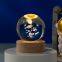 3D Creative Smart Control Wireless Lighting Crystal Ball Night Light LED Moon Lamp Home Decoration