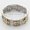 Religious message stretch bracelet embossed cross heart bracelet- faith hope lave