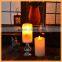 Battery-Operated LED White flower decal Electric Candle