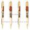2014 Luxurious and Vintage Check Pattern Wooden Ballpoint Pen With Wooden Pen Holder (Customized Logo)