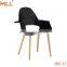 new design plastic armrest wooden dining chair