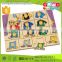 High quality cheap price knob puzzle wooden toys educational puzzle wooden
