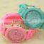 2015 Hot Japan Quartz Movt Alloy Case Colorful Silicon Watch