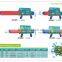 4Head Spray WATER GUN(55*17.5*4CM)(6PC/DISPLAY), Drift PLay water cannon