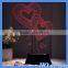 Hogift battery table lamp 3d romantic heart shaped USB acrylic table lamp wholesale MHo-231