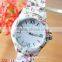 2015 Best Regards printed watch rose floral pattern pop alloy female watch