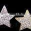 Fashion Crystal Star Brooch Collar clip for Clothes