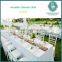 wooden rectangular banquet tables and chairs