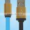 Flat Micro USB Cable for Huawei Samsung Mobile Phone