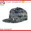 Classic Digital Camo Flat Bill Hat 100% Cotton Twill Simple Army Snapback Cap