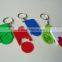Plastic shiny euro coin holder keychain